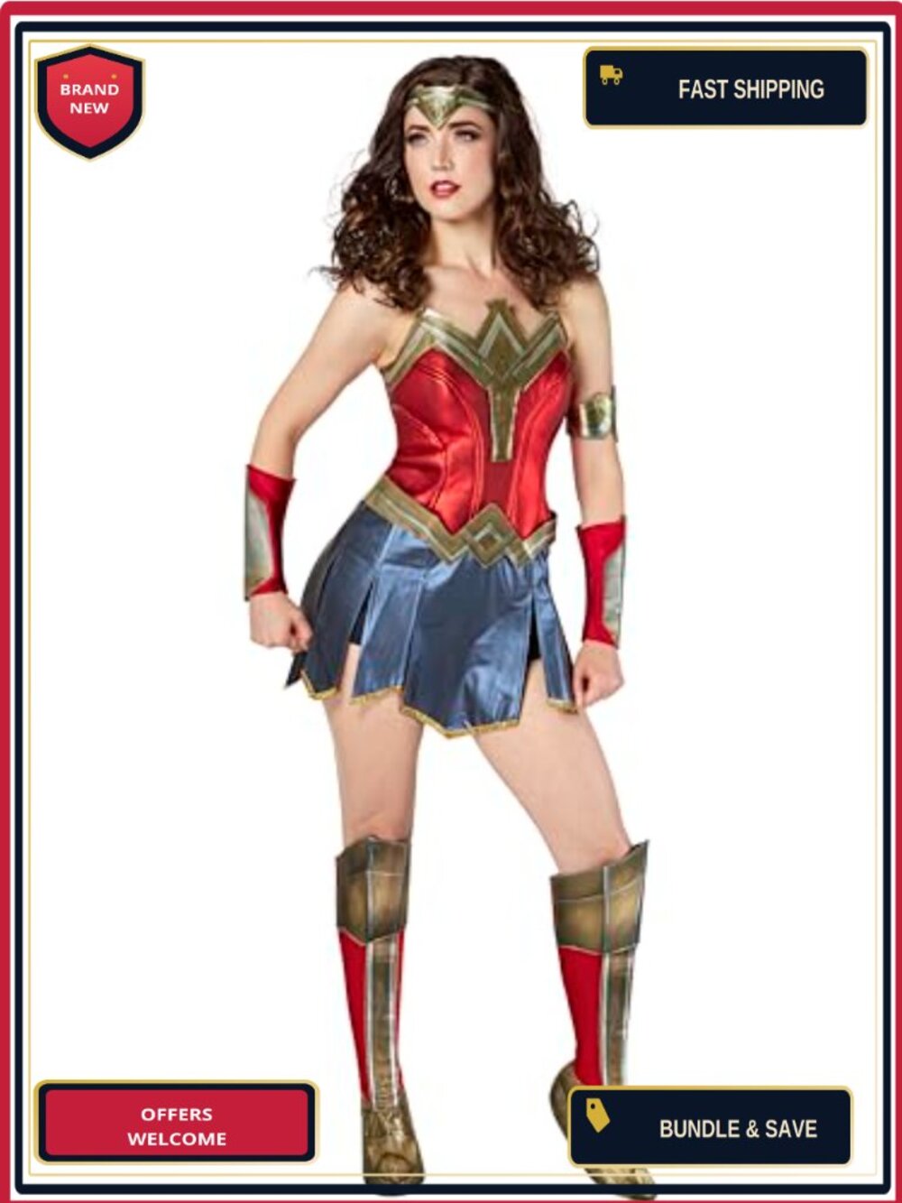 DC Wonder Woman 1984 Adult Costume 7-Piece Set Halloween Cosplay